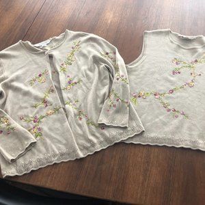 VINTAGE OSCAR DE LA RENTA SWEATER SET